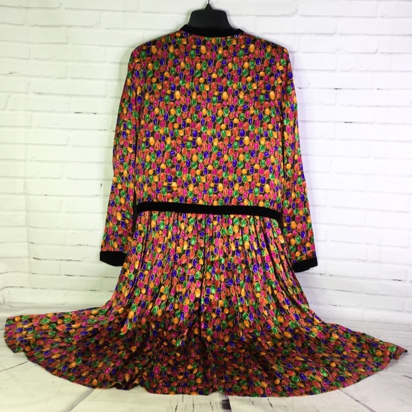 VTG Jeweled All Over Print Blazer Jacket Skirt Set - Picture 2 of 8